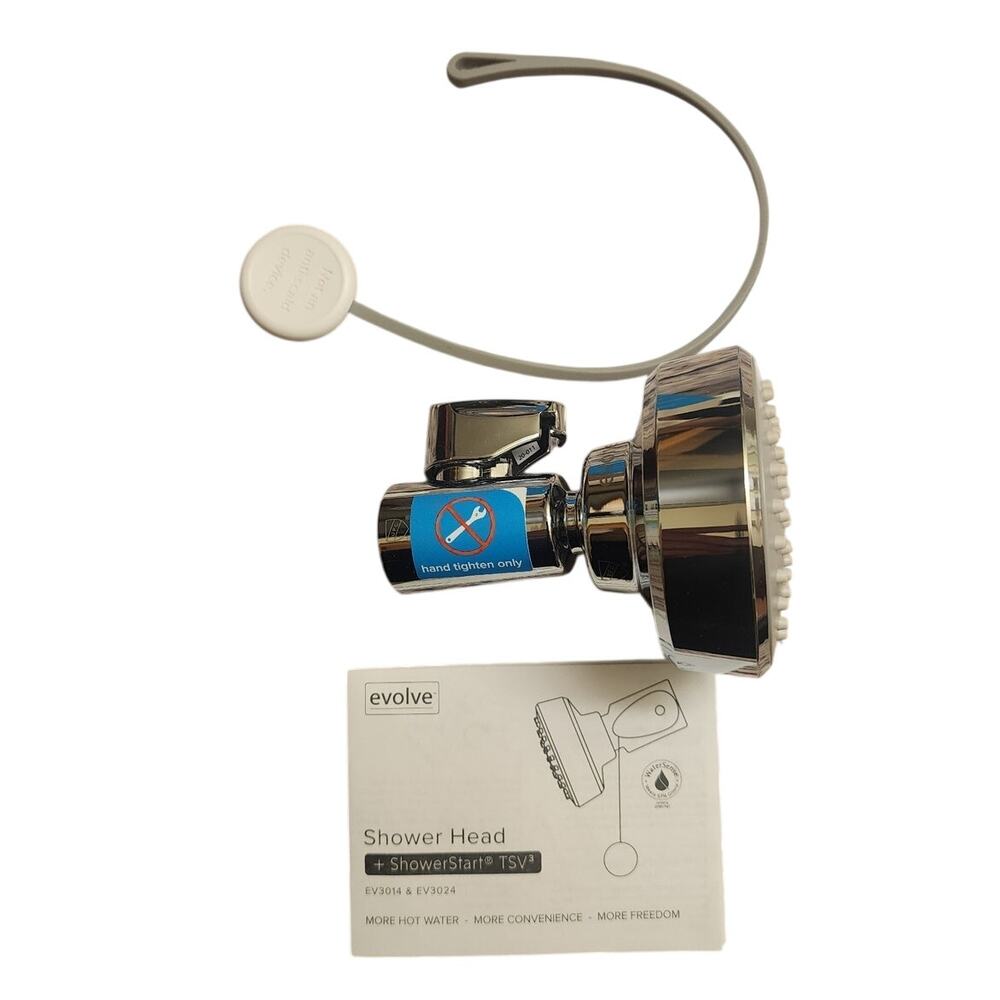Evolve Single‑Function Shower Head with ShowerStart TSV – Water‑Saving Design